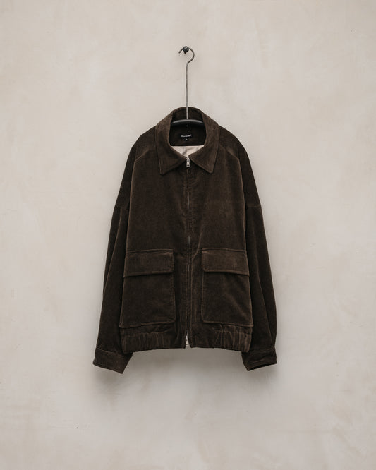 Zip Jacket Two - Sumi Ink Corduroy, Brown