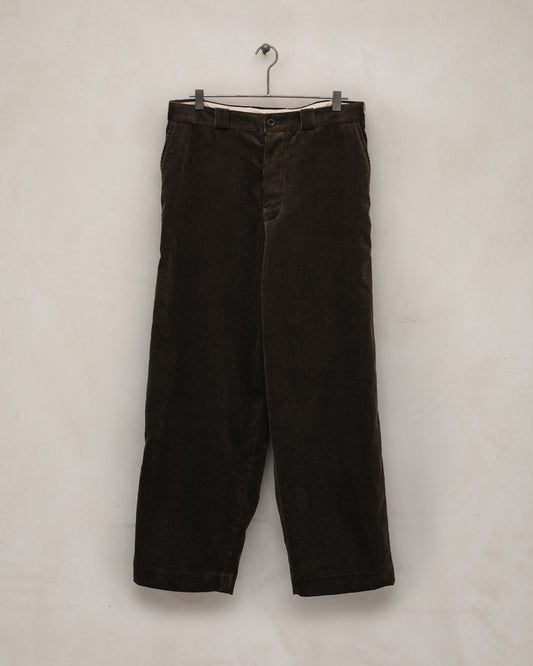 Flat Front Pant - Sumi Ink Corduroy, Brown