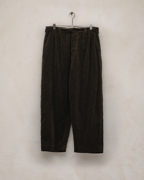 カゲネコ_プ　パンツのみ　YUAN BOTANICAL CORDUROY Pigment Dyed Finx Corduroy Wide 5P Pants - Forest Green
