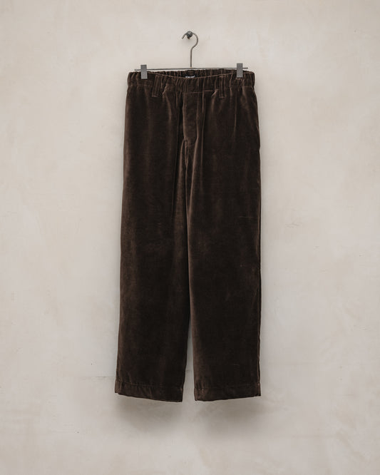 Elastic Pant - Logwood Velvet, Brown