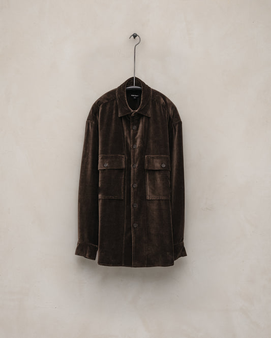 Big Shirt - Logwood Velvet, Brown