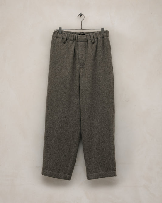 Elastic Pant - Brushed Cashmere/Wool Flannel, Mid-Grey