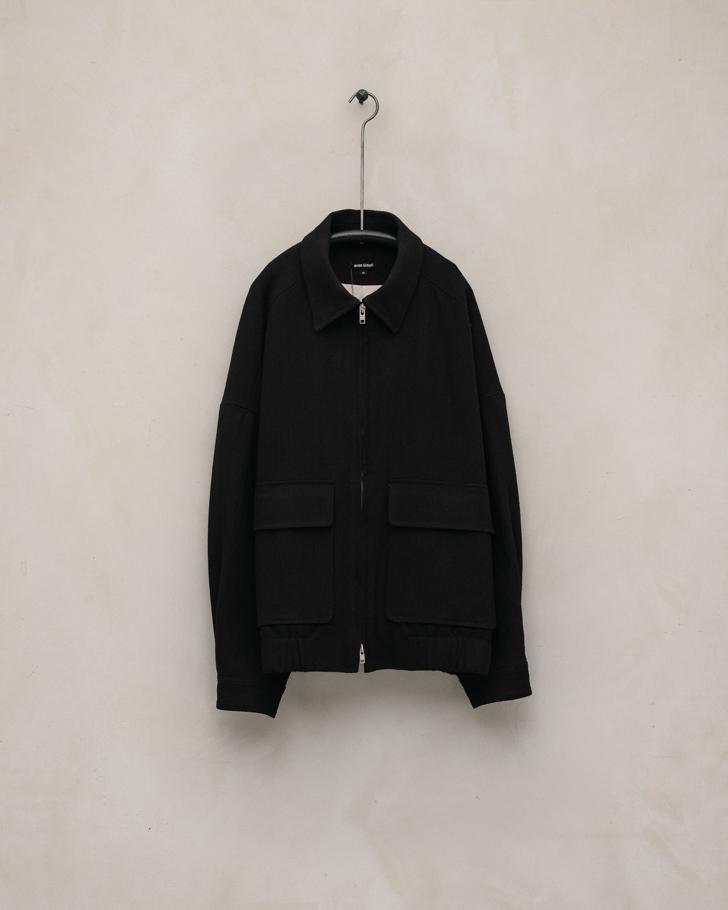 Zip Jacket Two - Cotton Kersey, Black