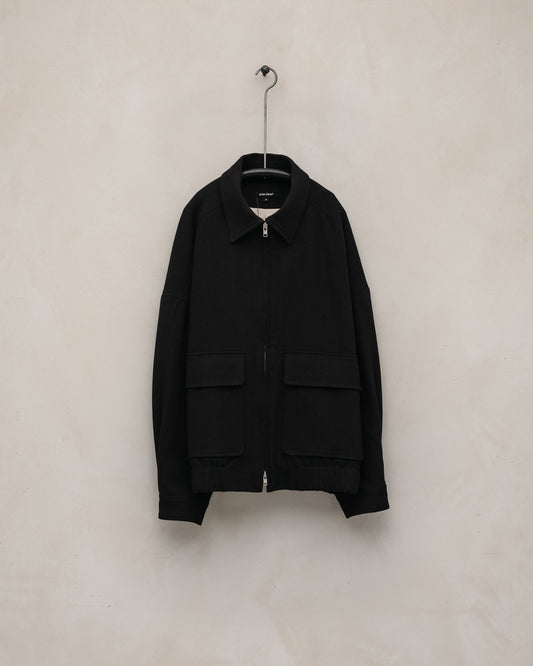 Zip Jacket Two - Cotton Kersey, Black