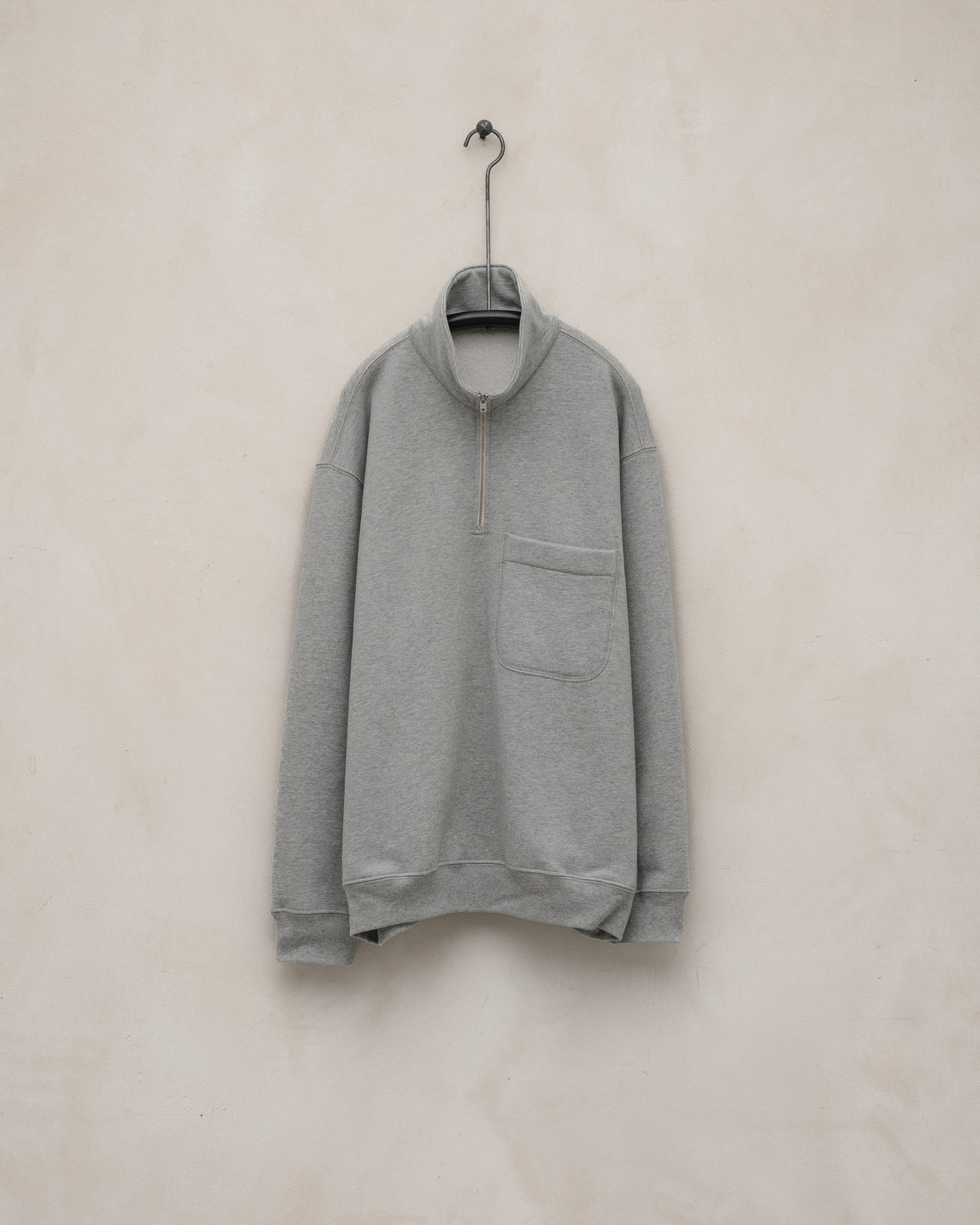 Quarter Zip, Heather Grey