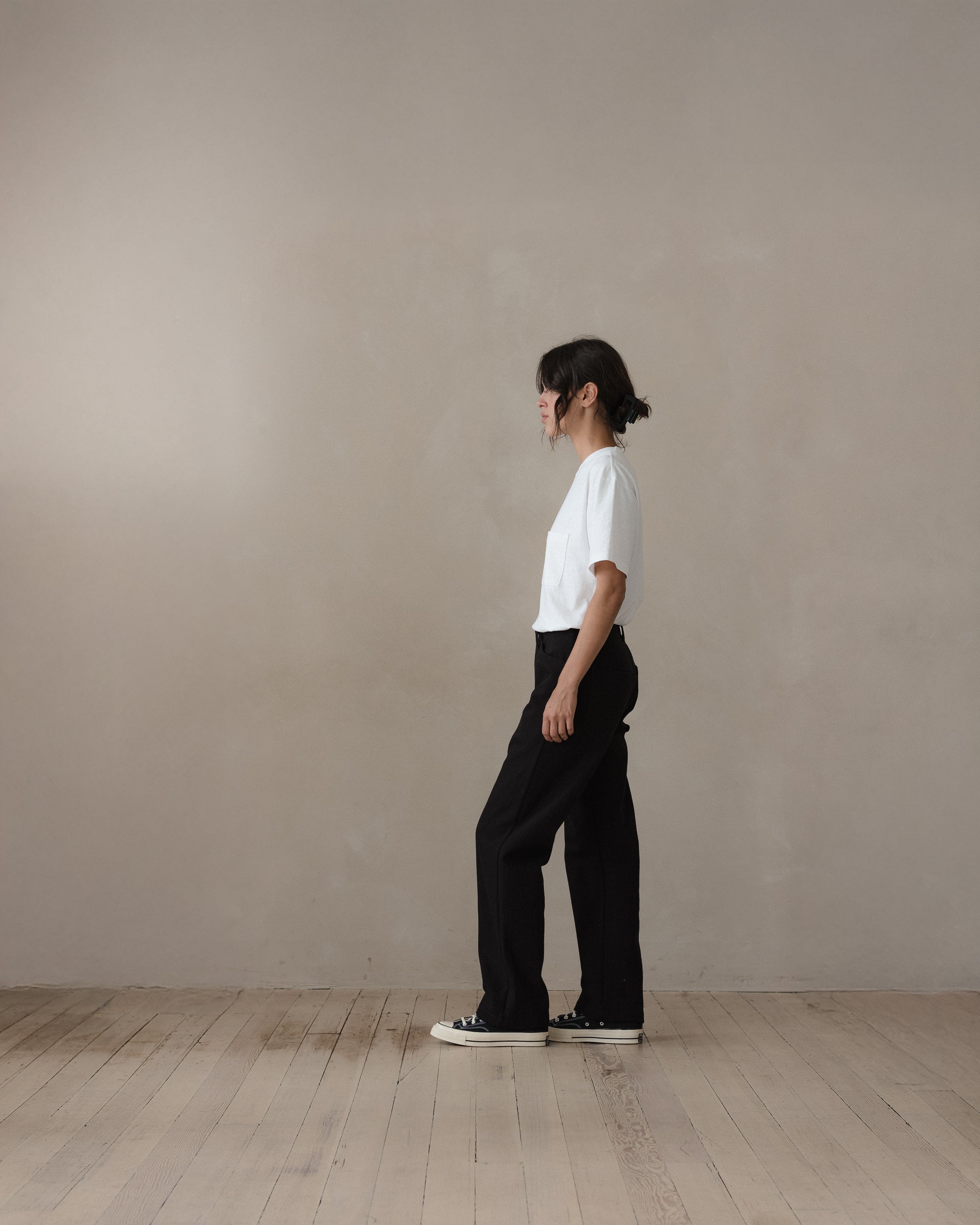 Four Pocket Pant - Cotton Kersey, Black – evan kinori