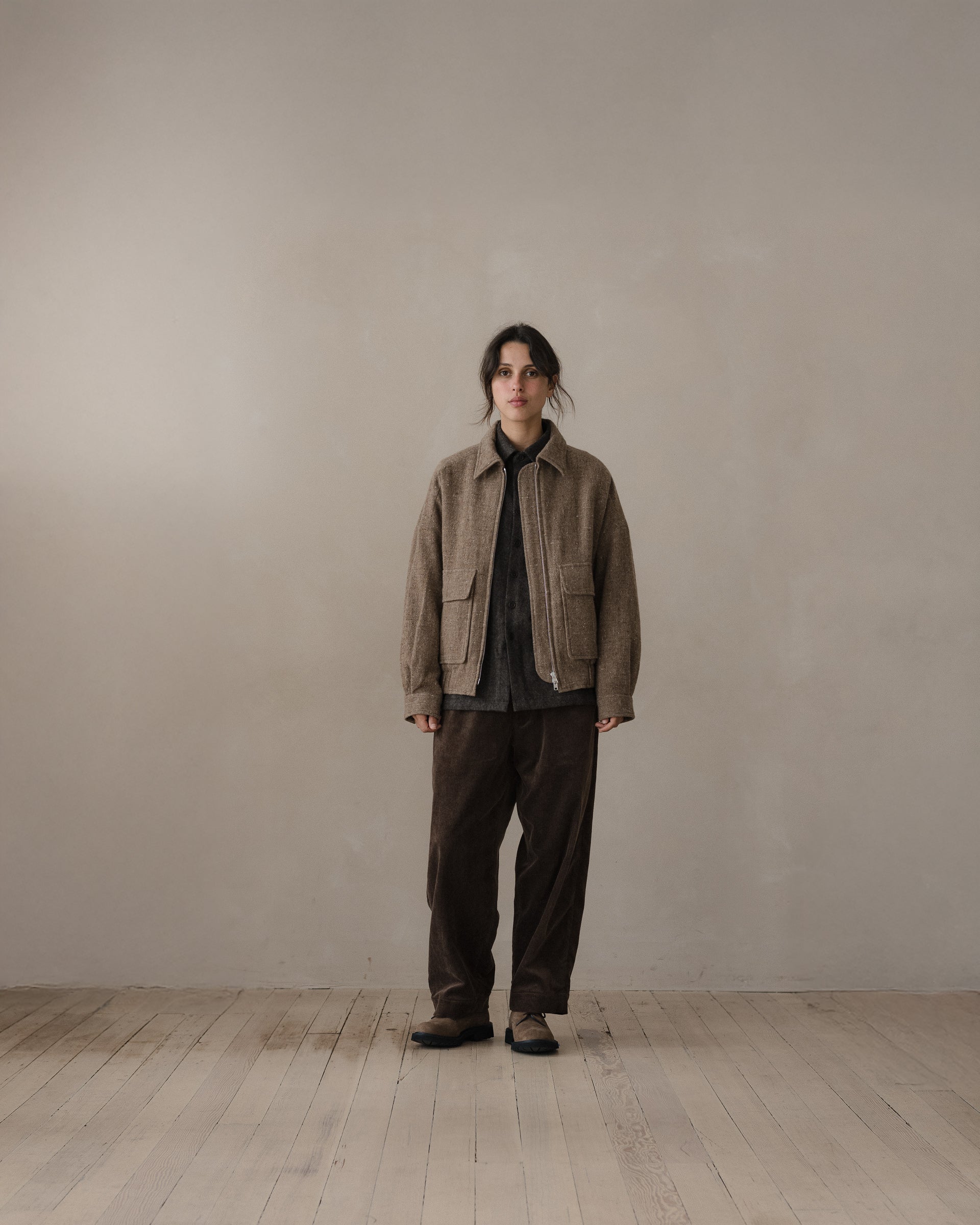 evan kinori ウールセットアップ　ブラウン evan kinori ウールセットアップ ブラウン