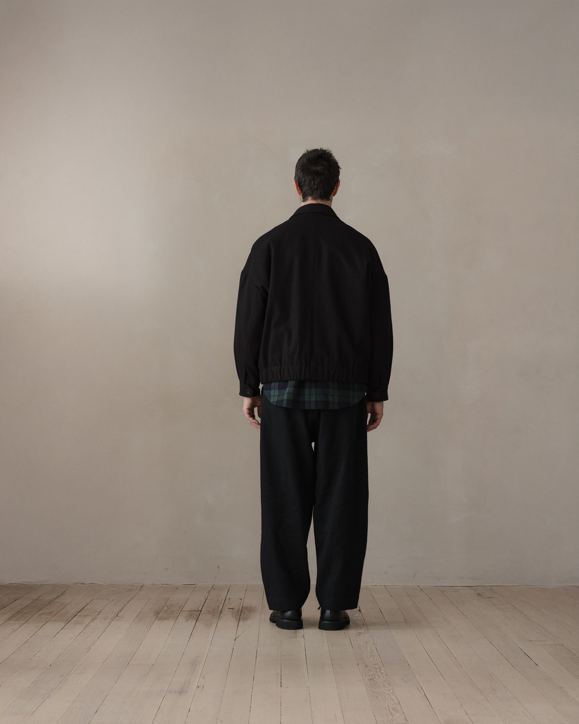 Zip Jacket Two - Cotton Kersey, Black – evan kinori