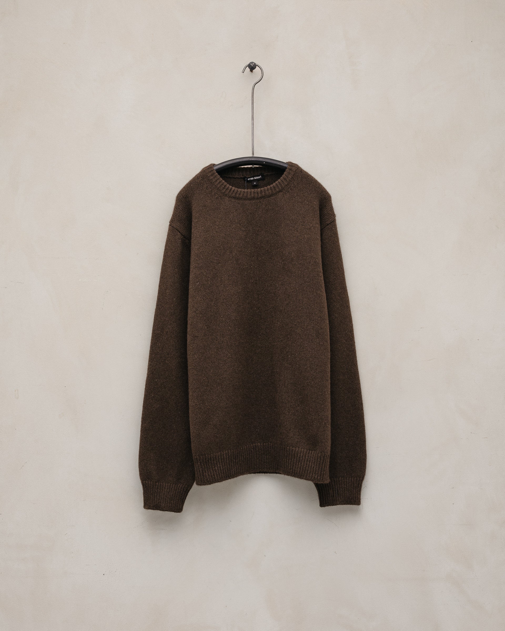 Knit Polo - Undyed Yak Wool, Dark Brown/Light Brown – evan kinori
