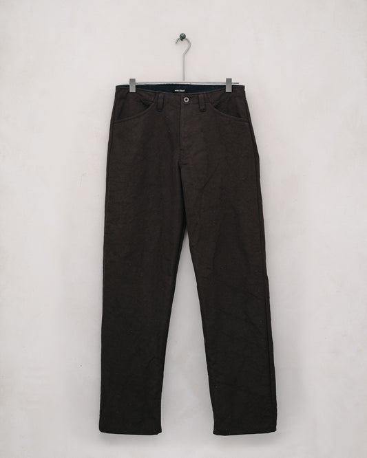 Four Pocket Pant - Wool/Linen/Hemp Gabardine, Brown