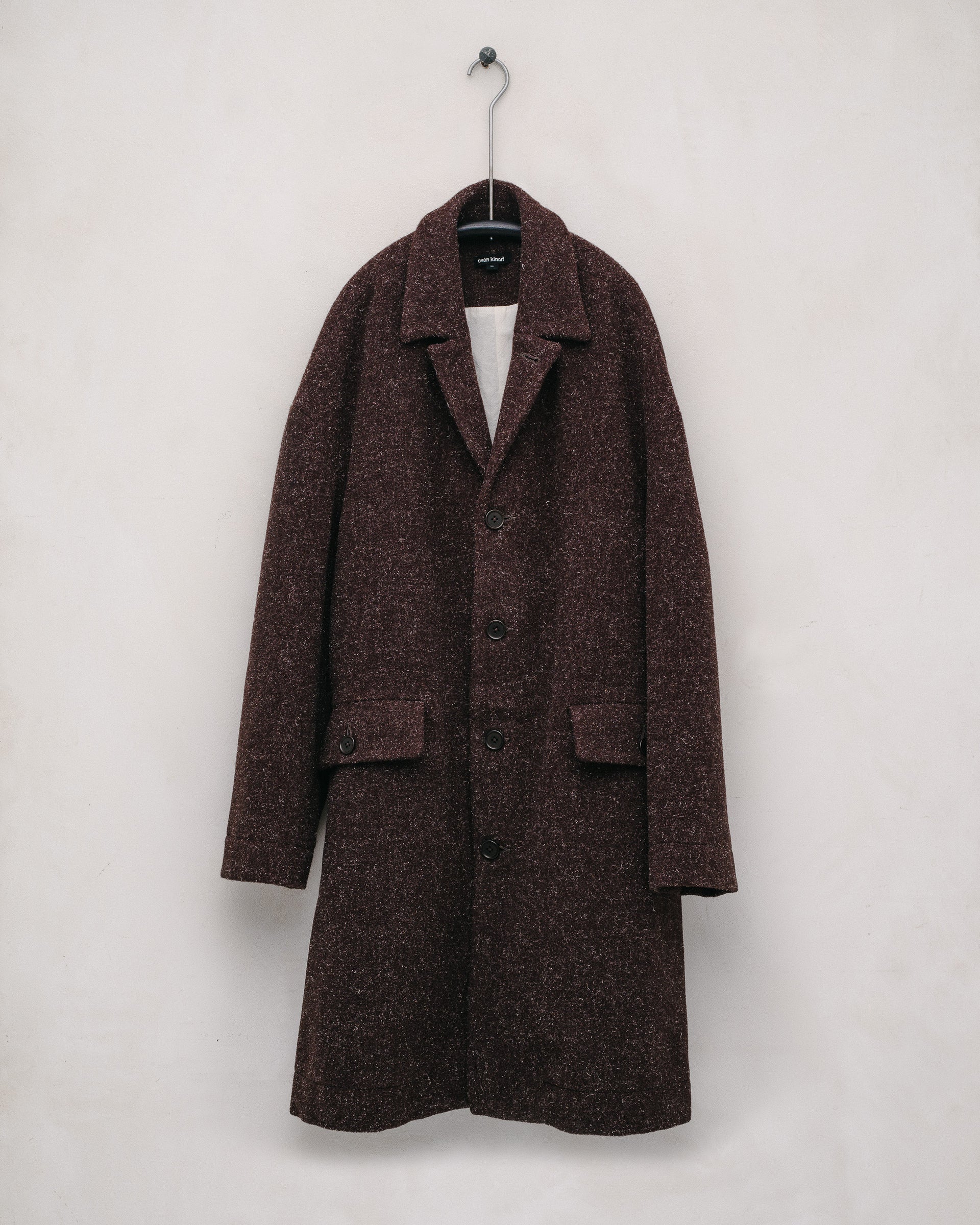 Big Coat - Brushed Melton Wool, Brown – evan kinori
