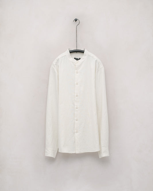 Band Collar Shirt - Organic Cotton/Hemp Muslin