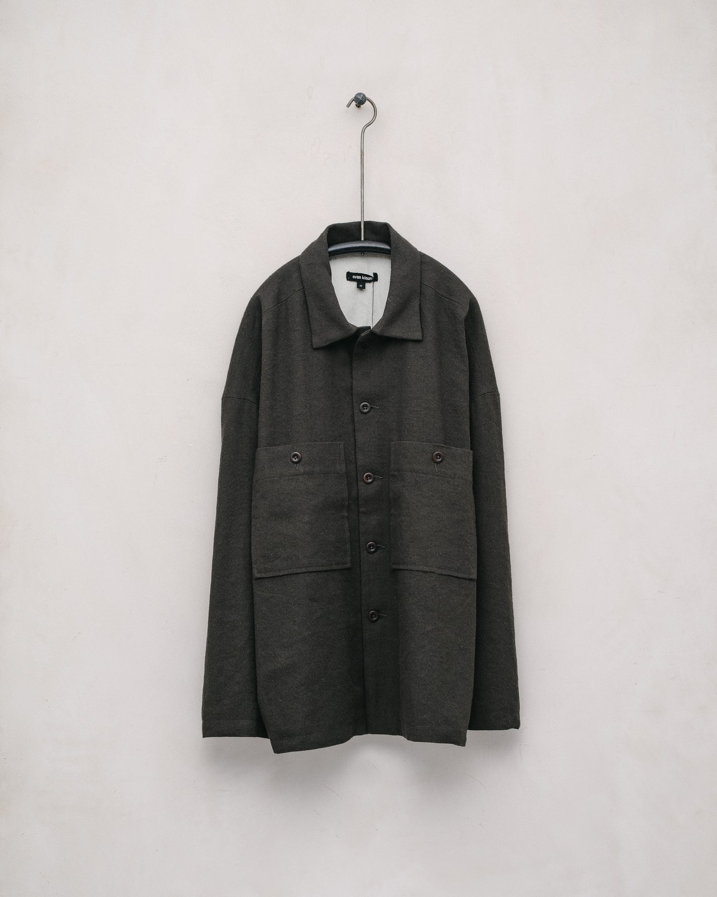 Field Shirt Two - Silk/Wool/Linen Twill, Loden