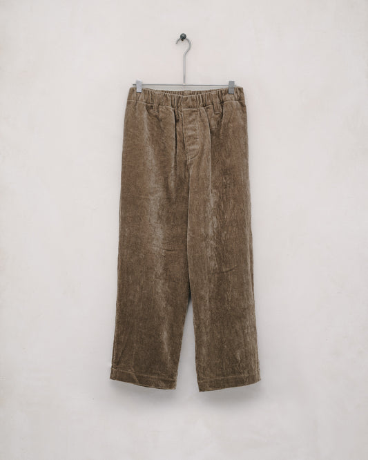 Elastic Pant - Natural Dye Cotton/Hemp Corduroy, Gallnut/Iron