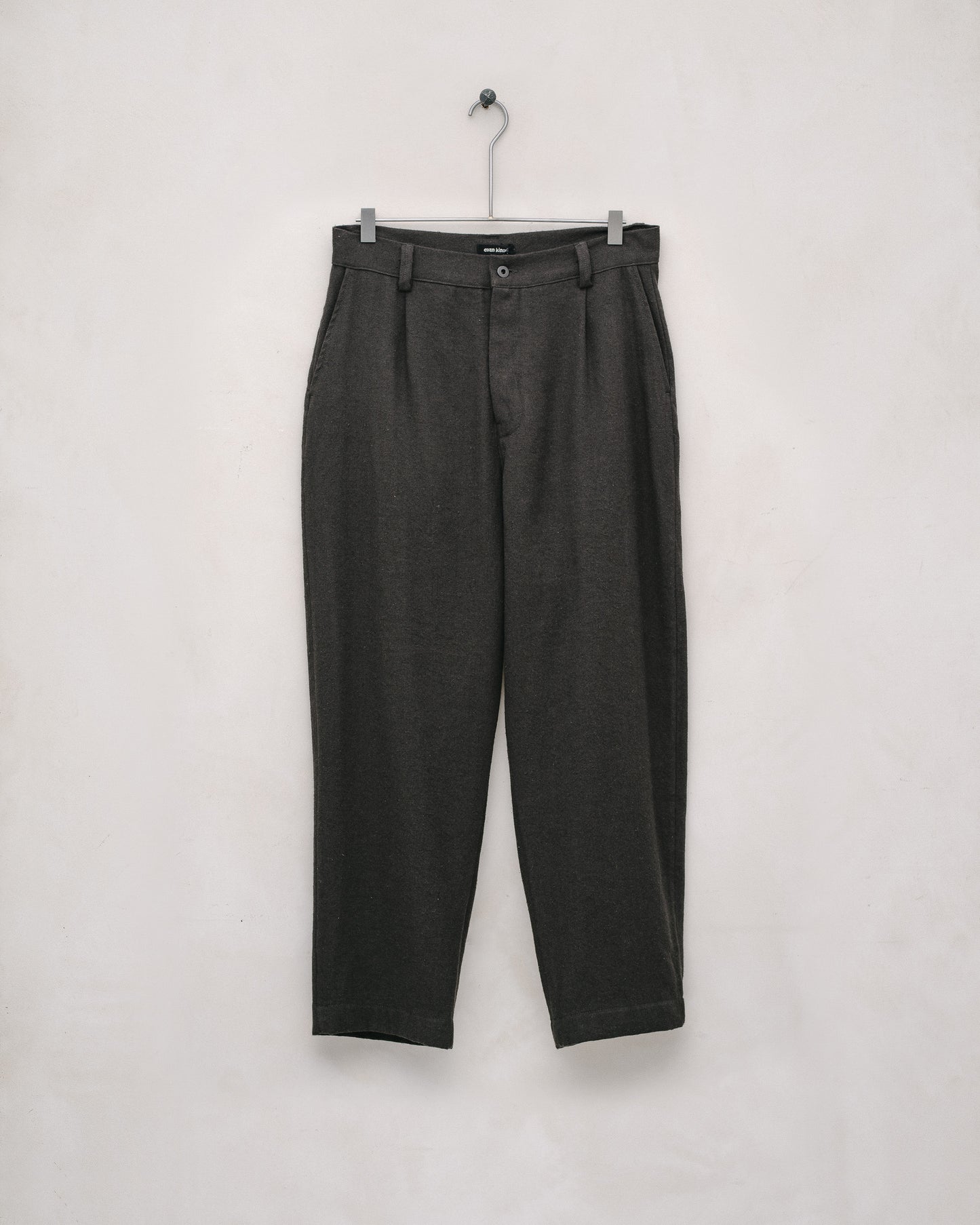 Single Pleat Pant - Silk/Wool/Linen Twill, Loden