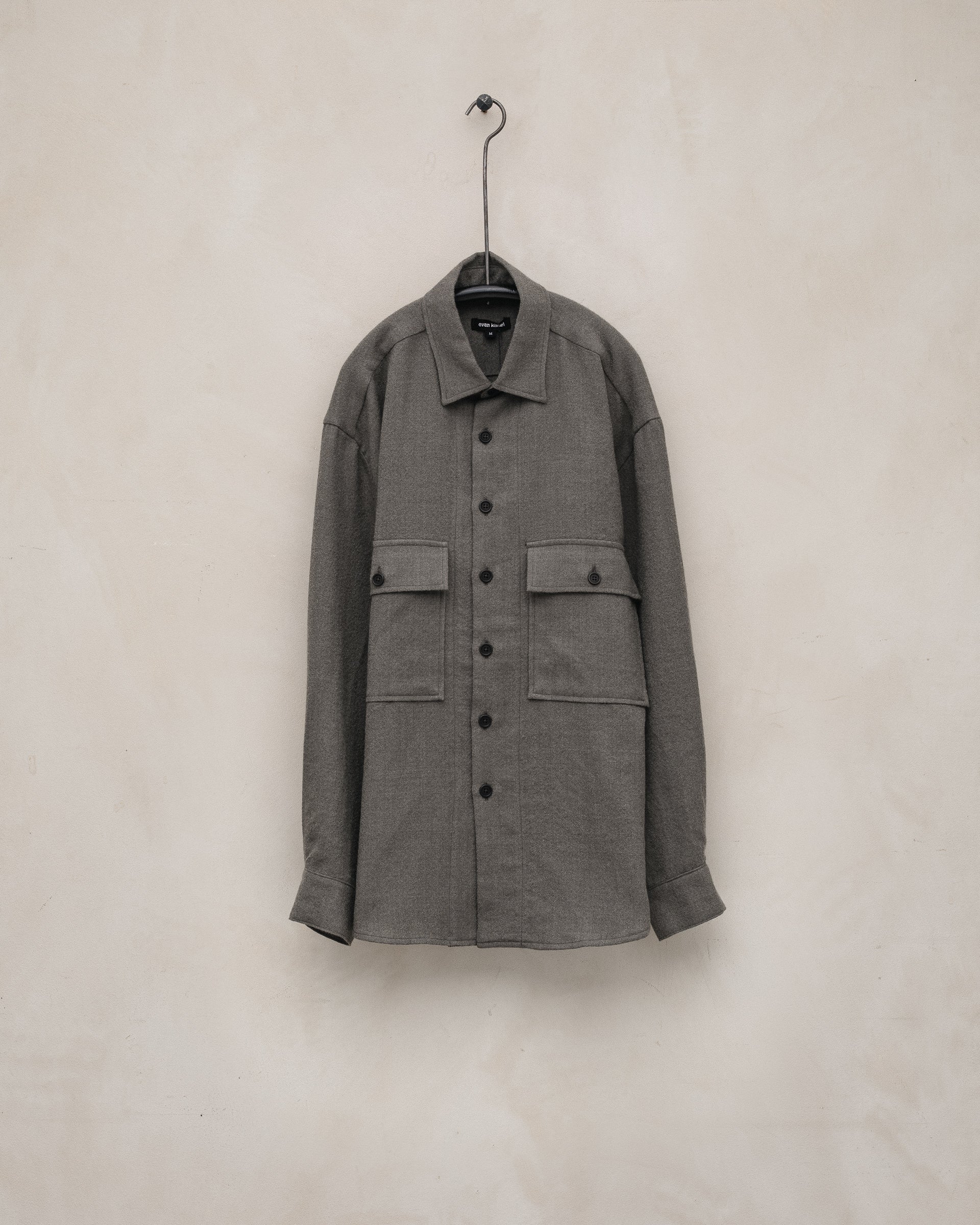 Big Shirt - Worsted Wool Gauze, Heather Grey – evan kinori