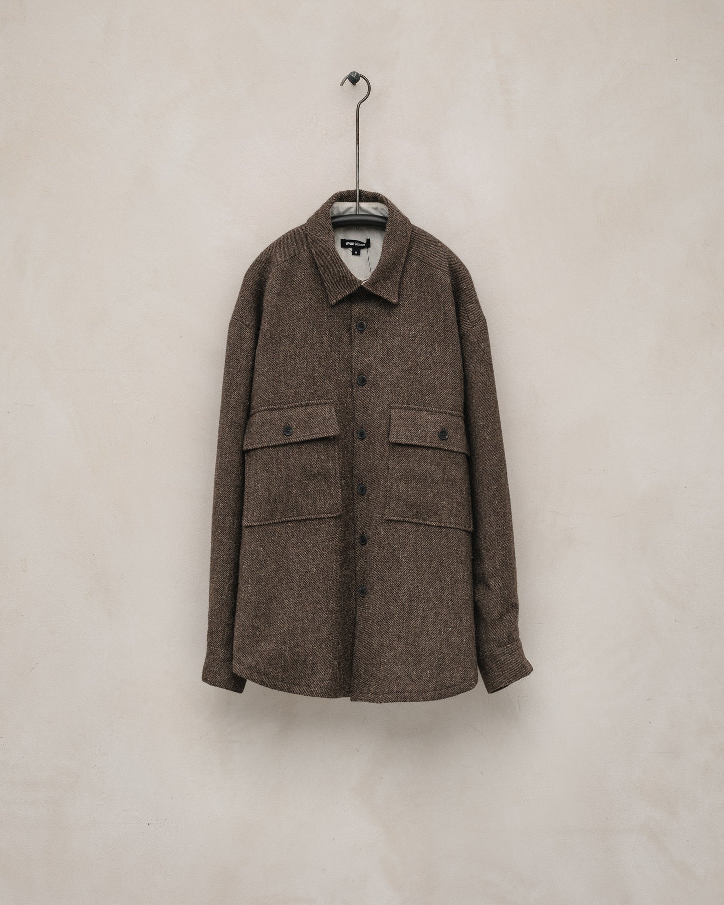 Big Shirt - Fox British Wool Twill, Rust/Brown