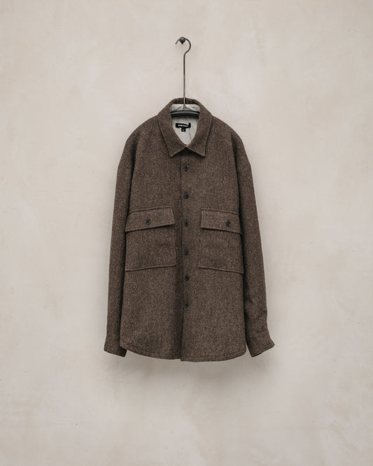 Big Shirt - Fox British Wool Twill, Rust/Brown