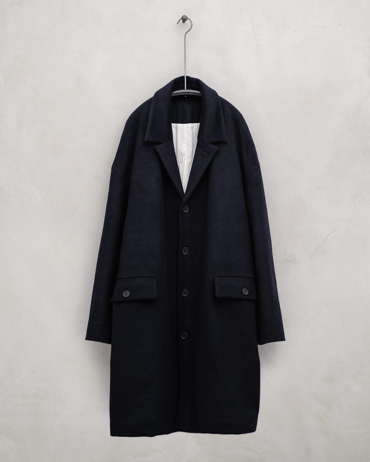 Big Coat - Brushed Wool/Cashmere Flannel, Navy