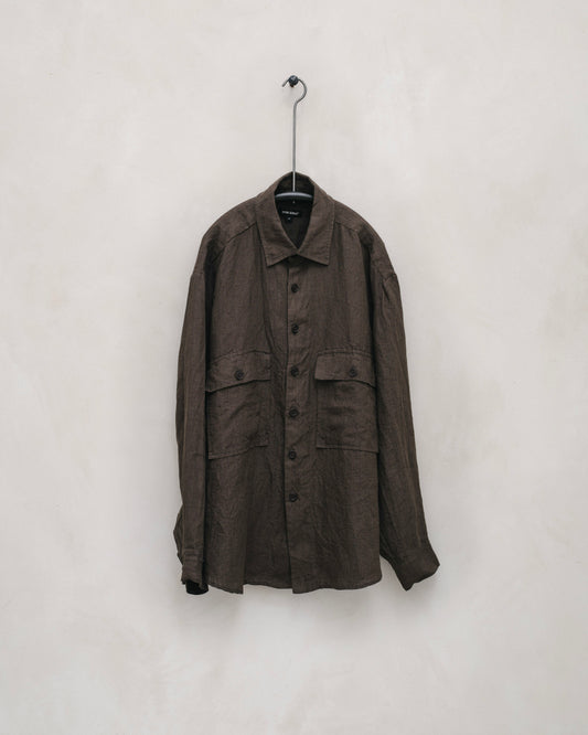 Big Shirt - Tumbled Linen/Hemp, Brown
