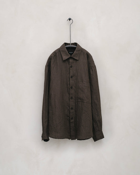 Big Shirt Two - Tumbled Linen/Hemp, Brown