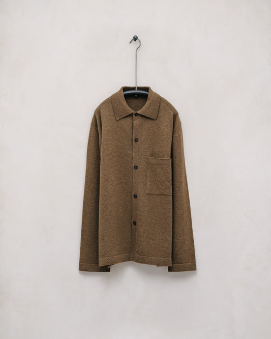 Cashmere Button Down - Cashmere/Lambswool, Dark Ochre