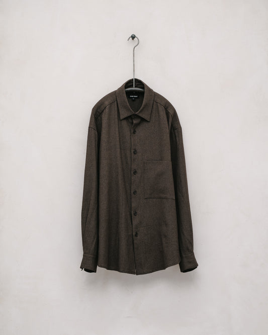 Big Shirt Two - Natural Dyed Wool/Washi, Persimmon/Iron