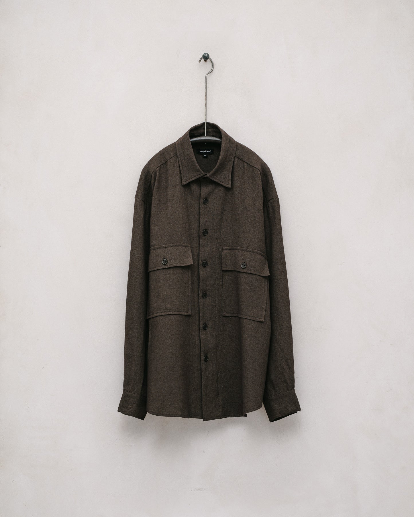 Big Shirt - Natural Dyed Wool/Washi, Persimmon/Iron