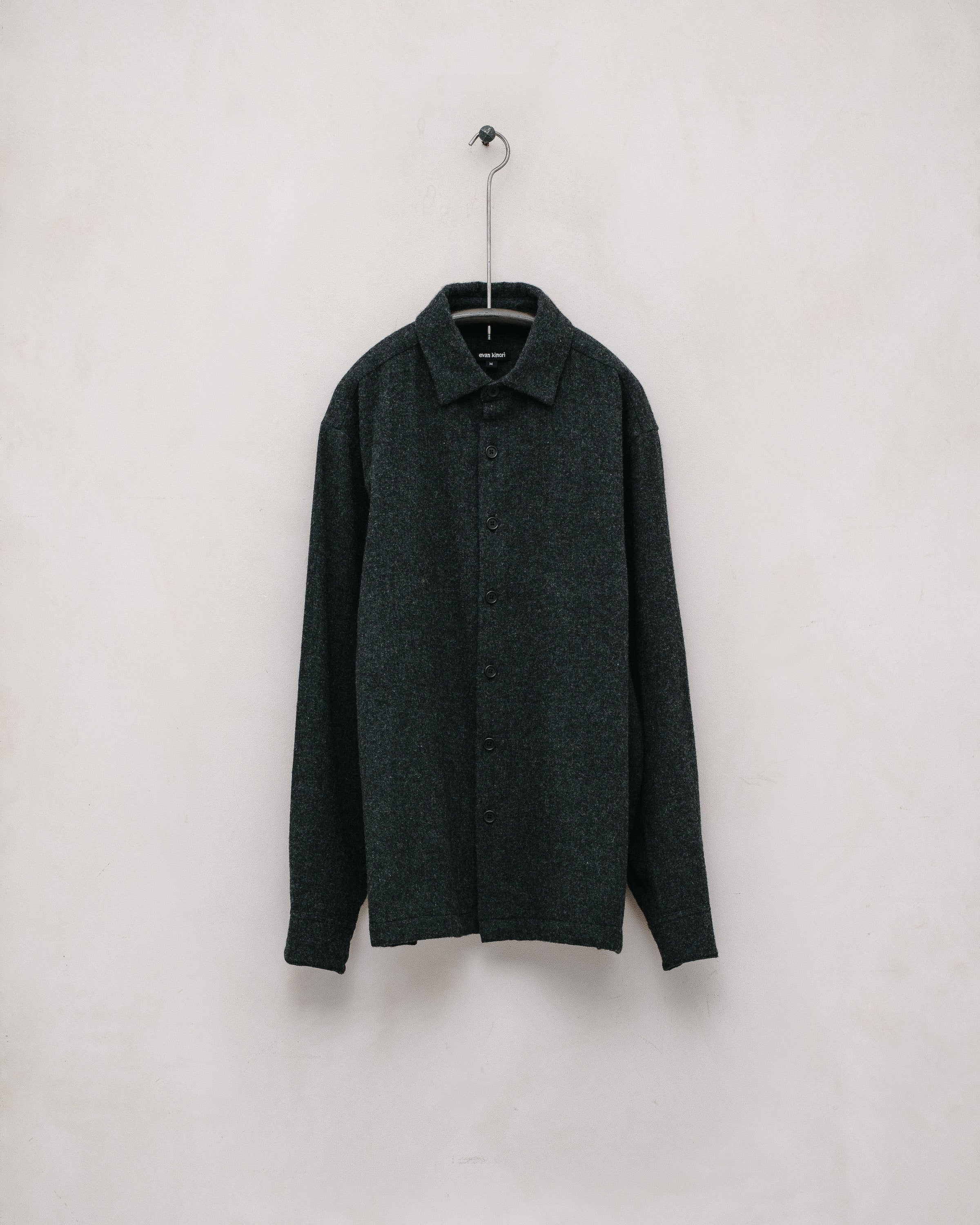 Big Shirt - Brushed Cashmere/Wool, Charcoal