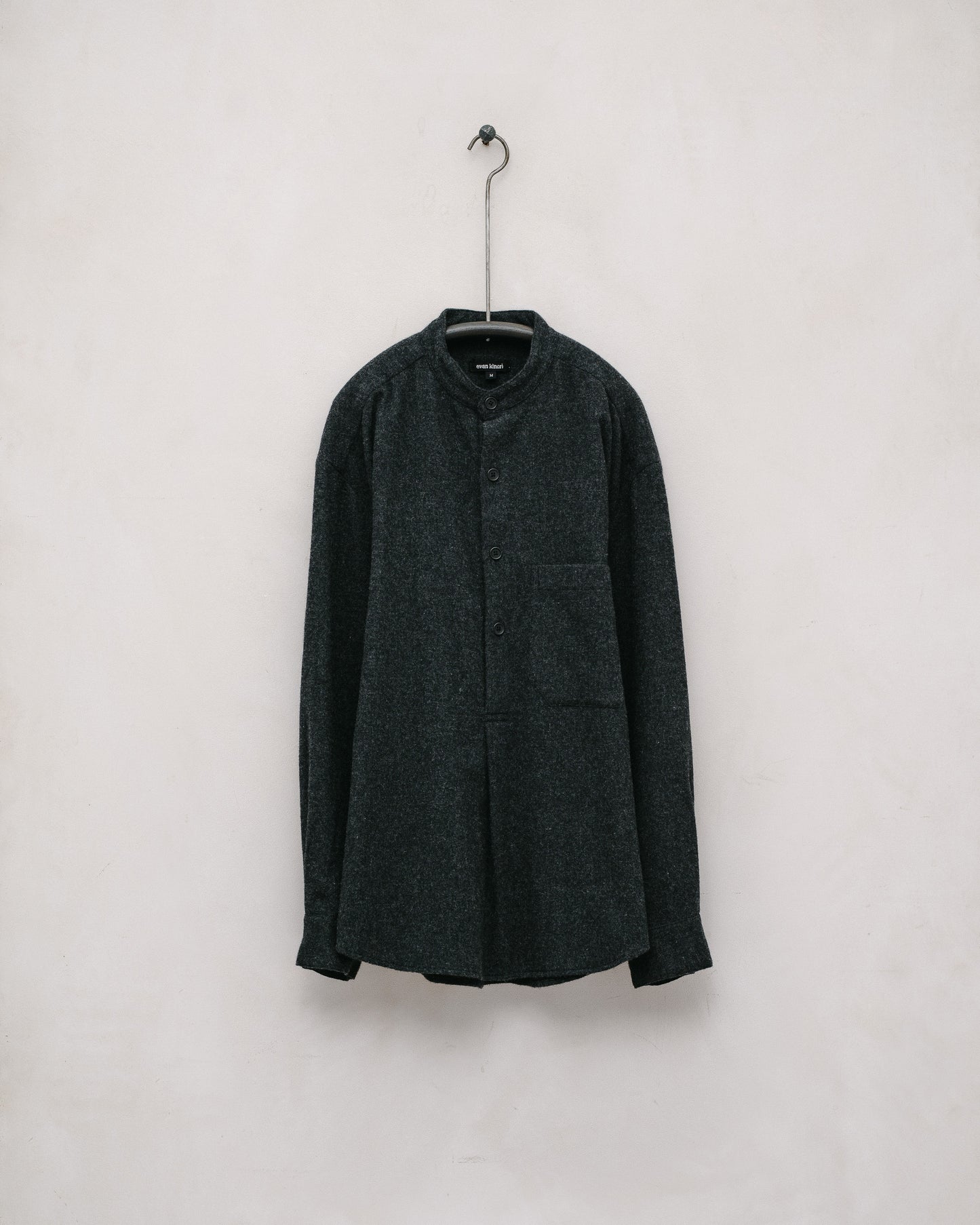 Popover Shirt - Brushed Cashmere/Wool, Charcoal