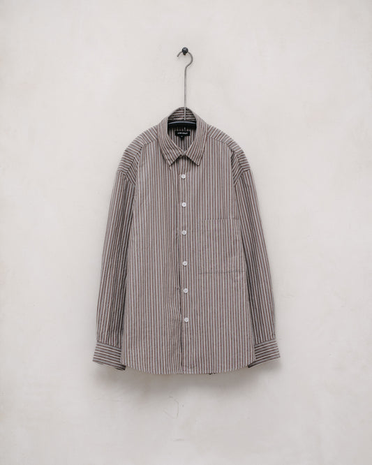 Big Shirt Two - Striped Cotton Typewriter Cloth, Multi