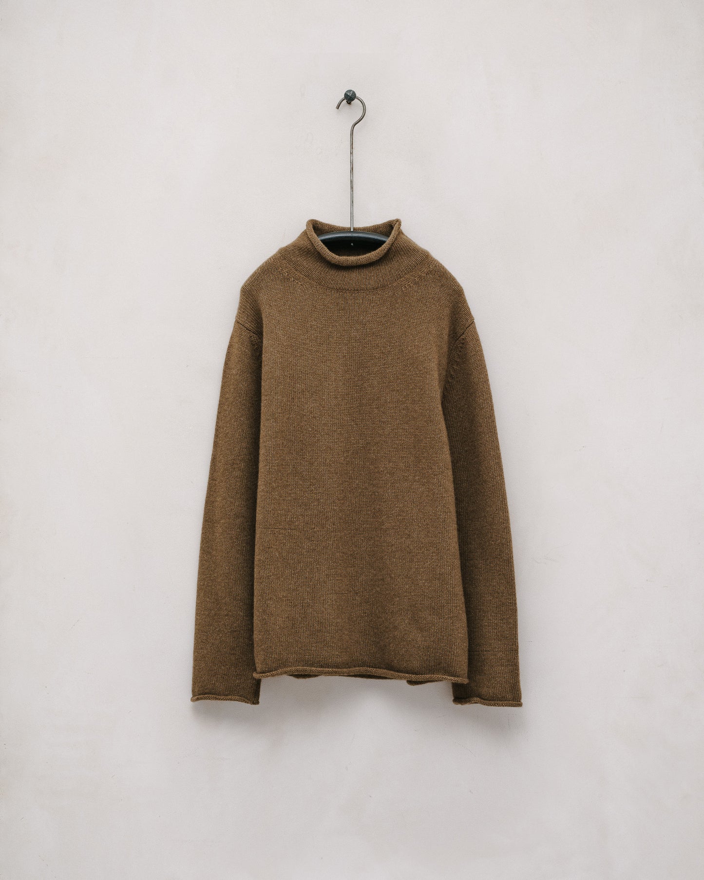 Rollneck Sweater - Cashmere/Lambswool, Dark Ochre