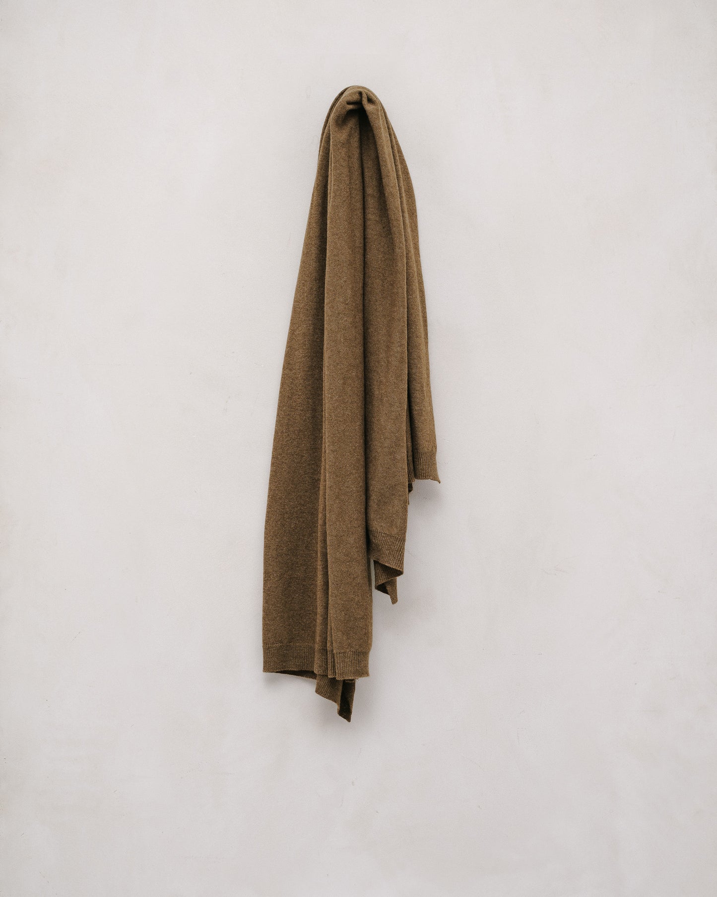 Knit Shawl - Cashmere/Lambswool, Dark Ochre