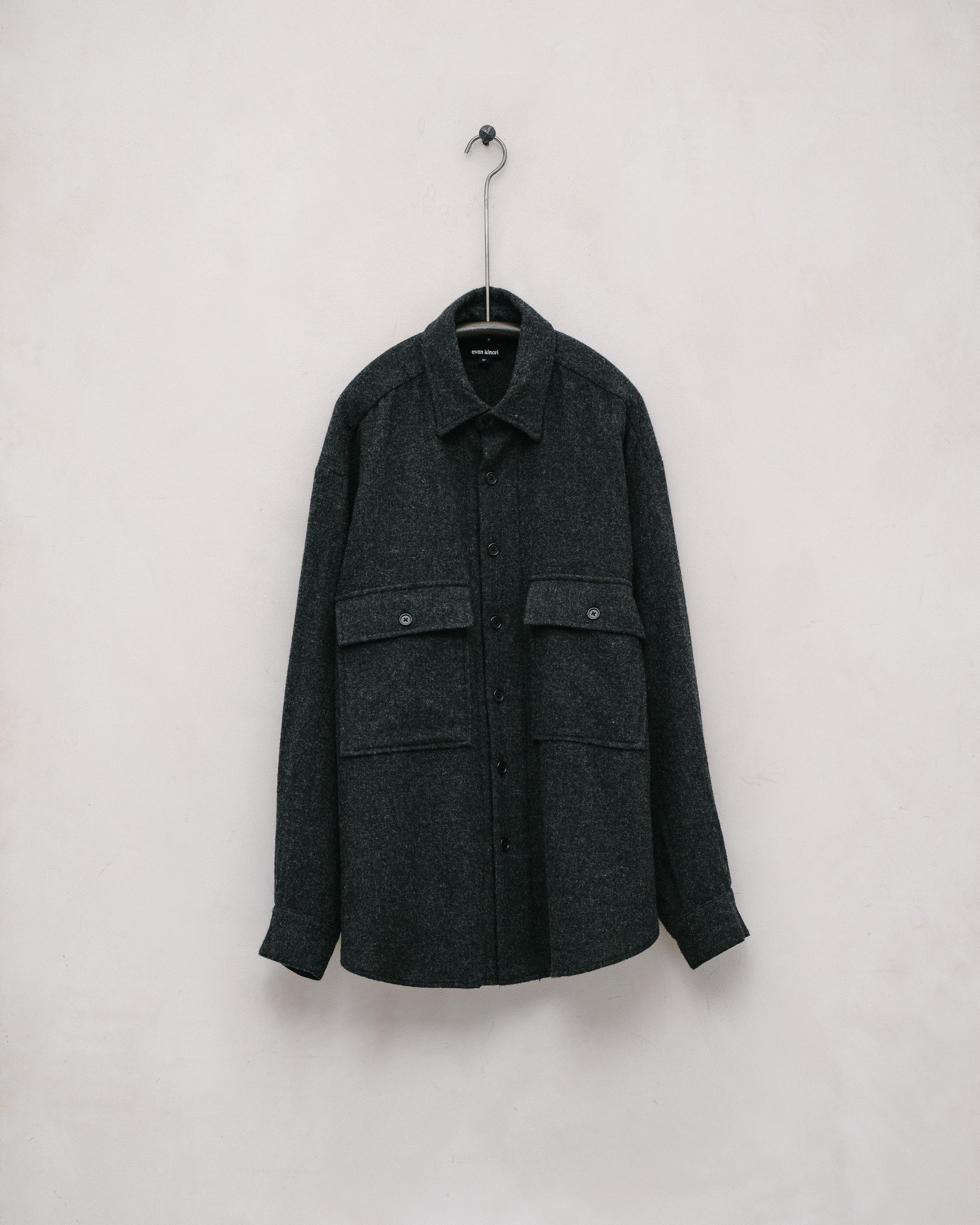 Big Shirt - Brushed Cashmere/Wool, Charcoal