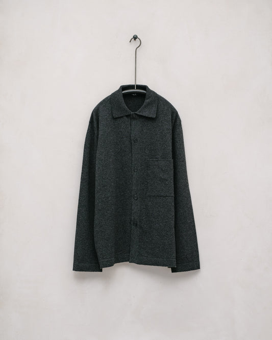 Cashmere Button Down - Cashmere/Lambswool, Charcoal