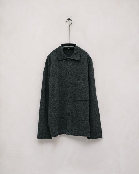 Cashmere Button Down - Cashmere/Lambswool, Charcoal