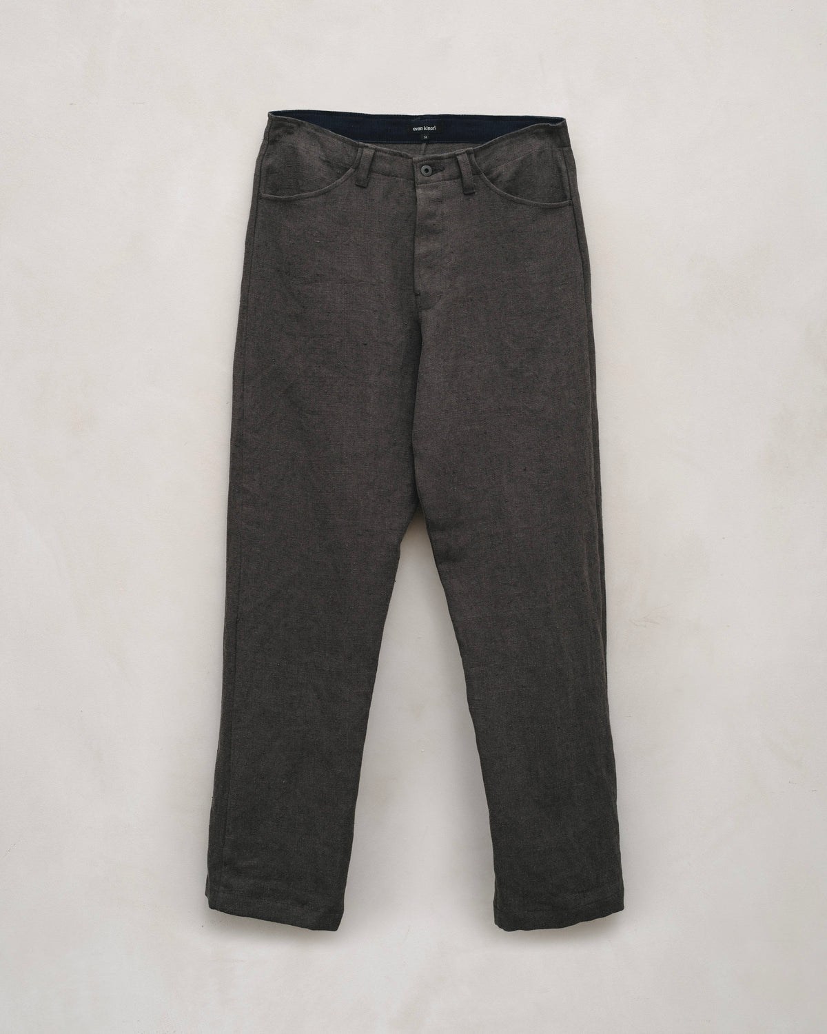 Four Pocket Pant - Butcher Linen, Anthracite – evan kinori