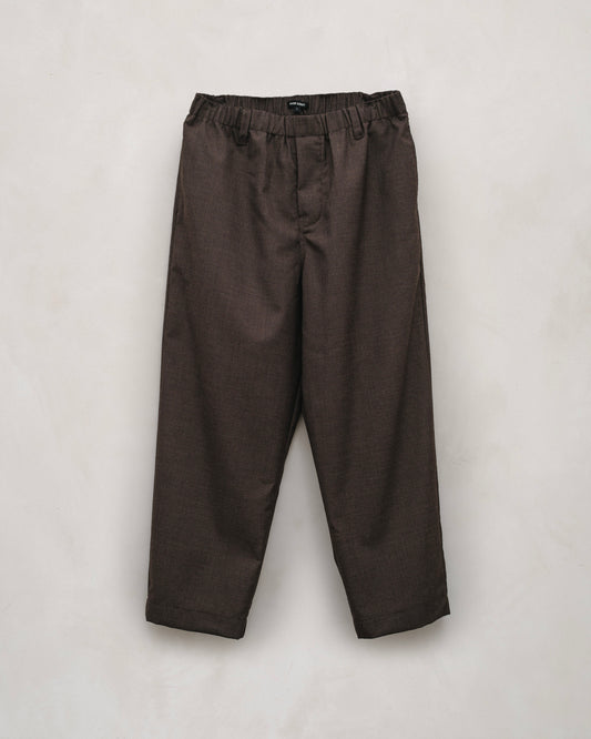 Elastic Pant - Fox Worsted Wool Puppytooth, Brown