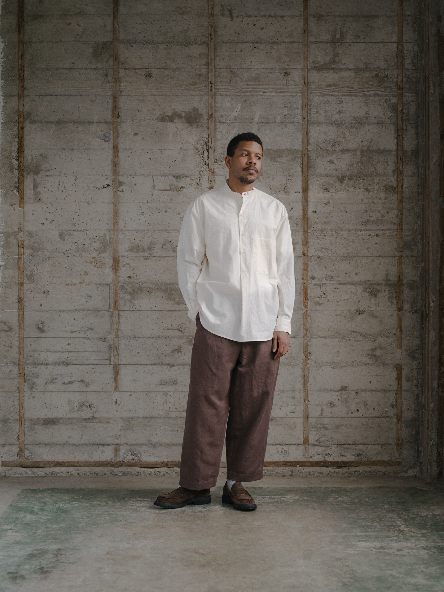 Popover Shirt - Organic Cotton Typewriter, SS22 – evan kinori