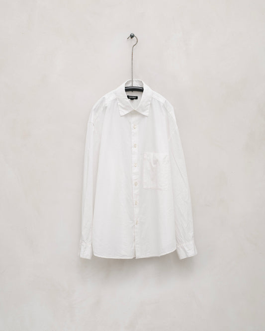 Big Shirt Two - Organic Cotton/Hemp Typewriter Cloth, White