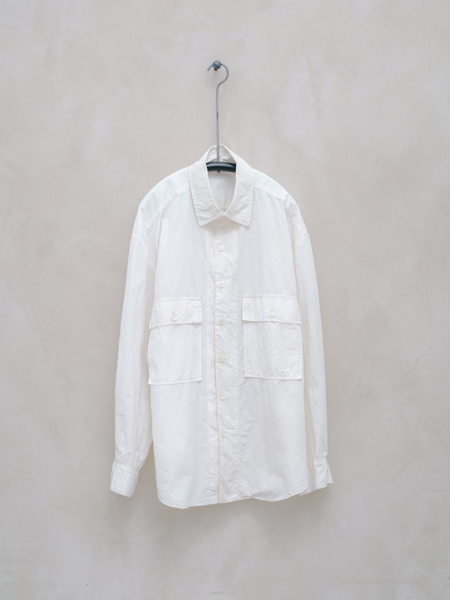 Big Shirt - Organic Cotton/Hemp Typewriter Cloth, White