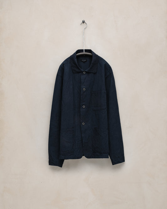 Three Pocket Jacket - Lightweight Washi Canvas (Natural Indigo), Indigo