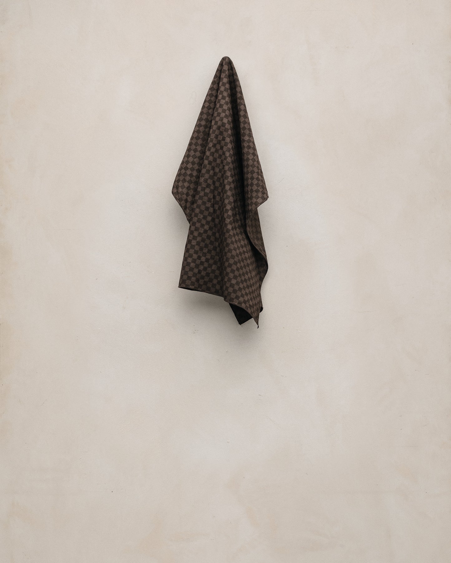 Bandana - Hand Dyed Screen Print Cotton Batiste (Mud Dye), Brown/Dark Brown