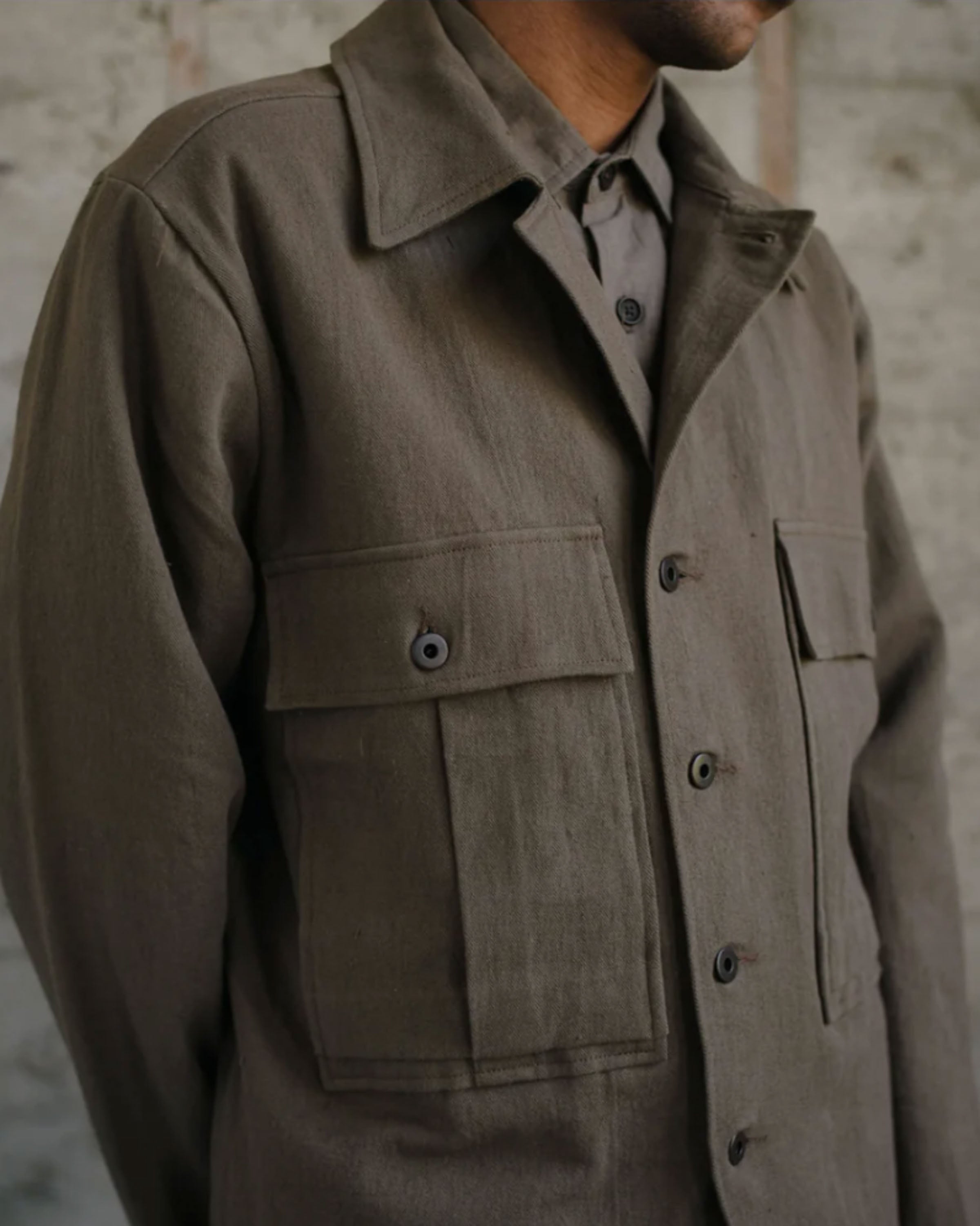 Bellow Pocket Jacket - Linen/Cotton Twill – evan kinori