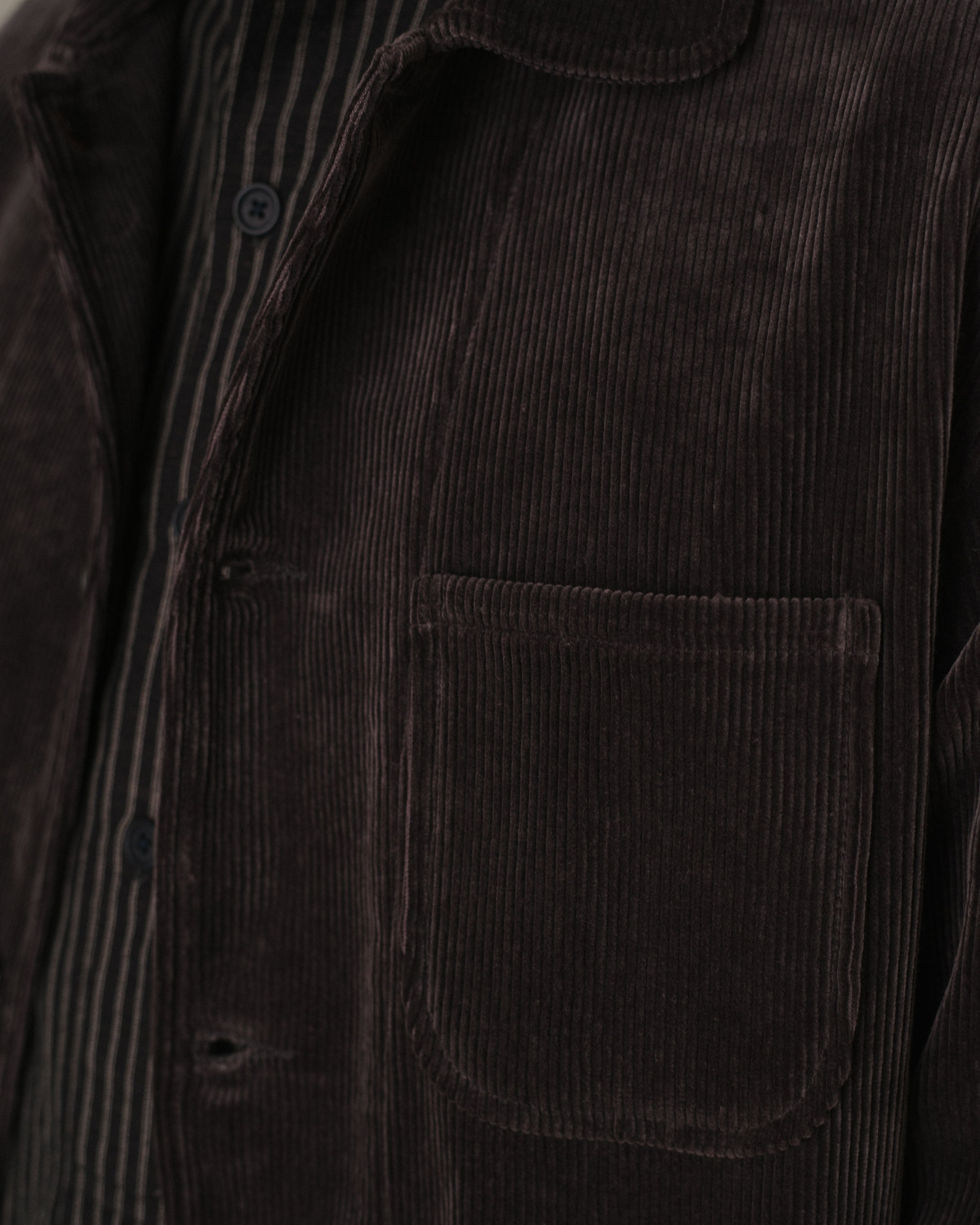 Three Pocket Jacket - Cotton Corduroy, Dark Taupe – evan kinori