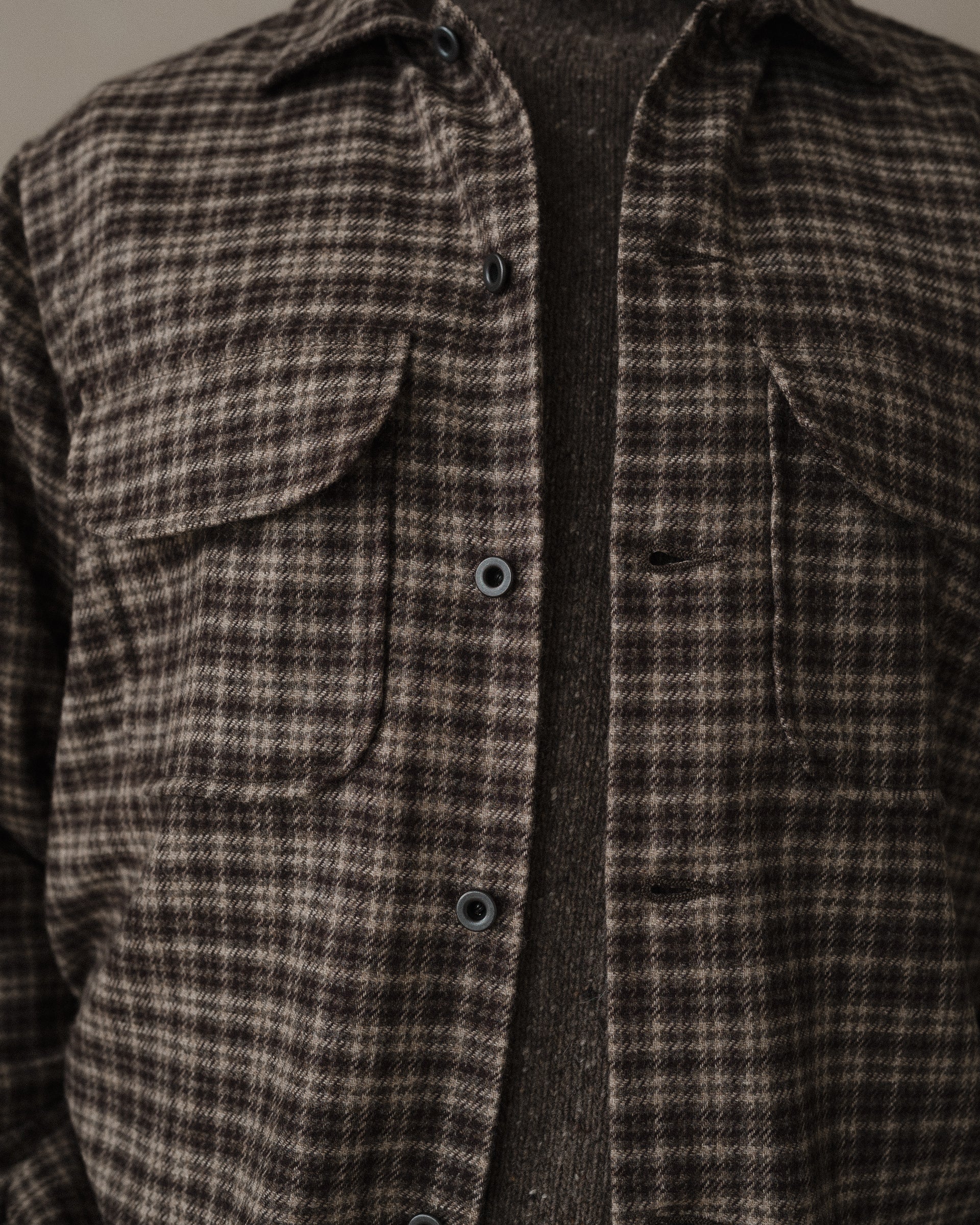 Field Shirt - Irish Wool Flannel, Brown/Beige – evan kinori