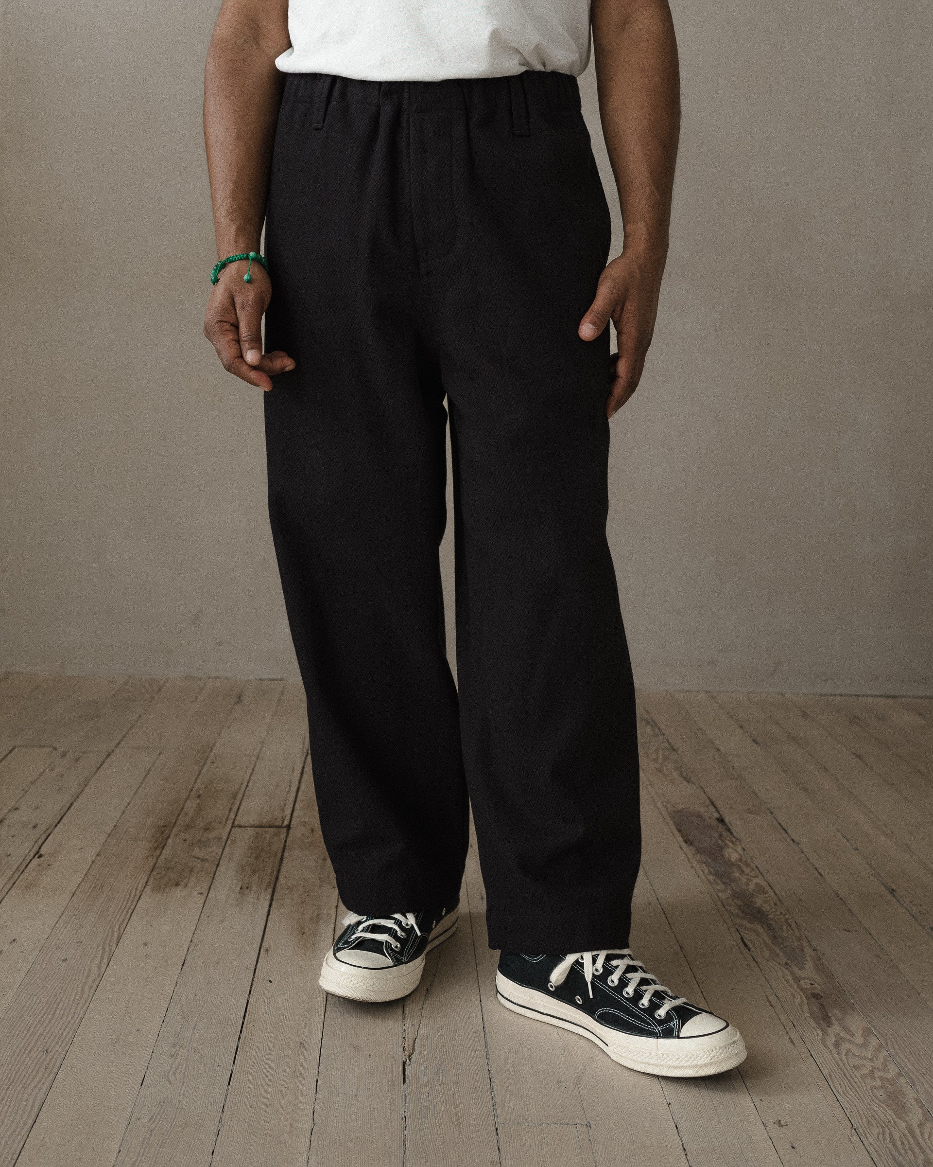 Elastic Pant - Cotton Kersey, Black – evan kinori