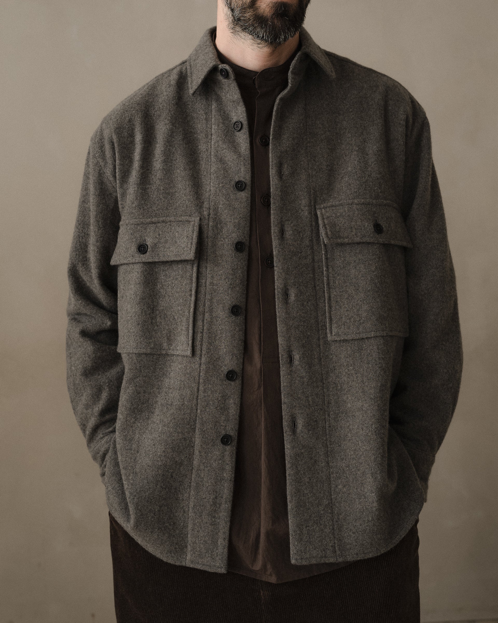 美品 USA製 evan kinori ウール ガーゼ ワーク シャツ M 美品 USA製 evan kinori ウール ガーゼ ワーク シャツ M - メルカリ