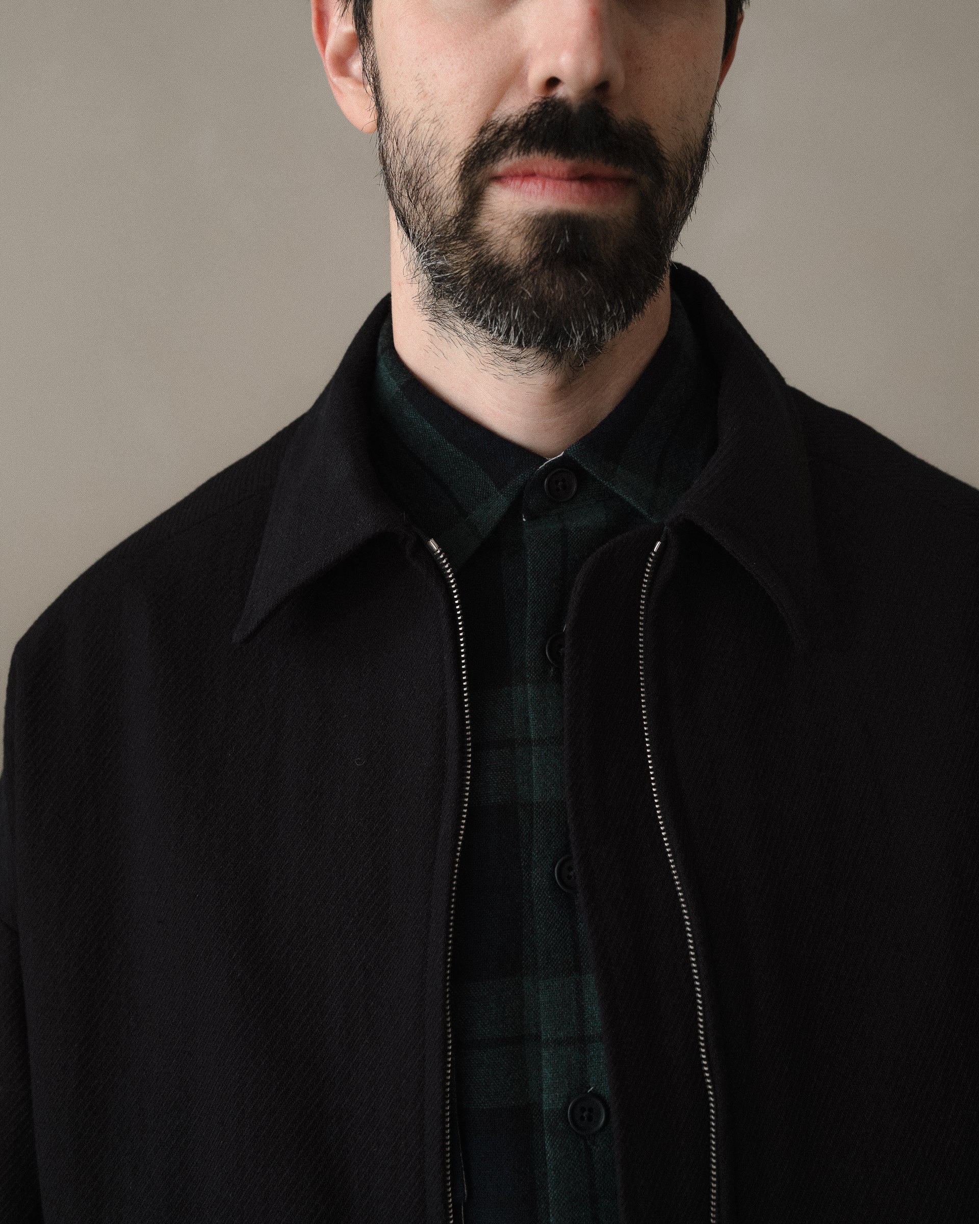 evan kinori ジャケット black S Zip Jacket Two - Cotton Kersey, Black – evan kinori