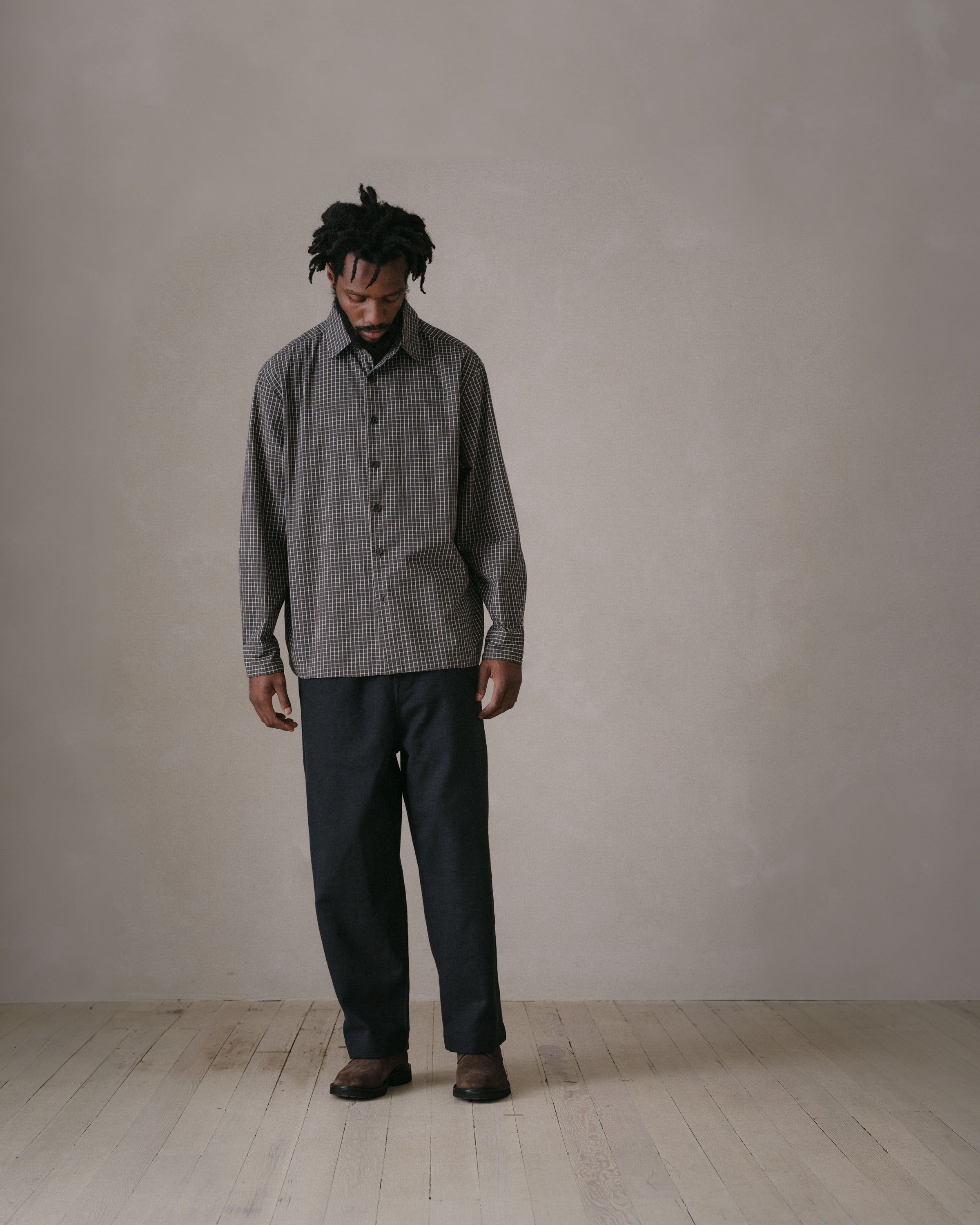 ケース販売 evan kinori / Flat Hem Shirt - Big Check - トップス